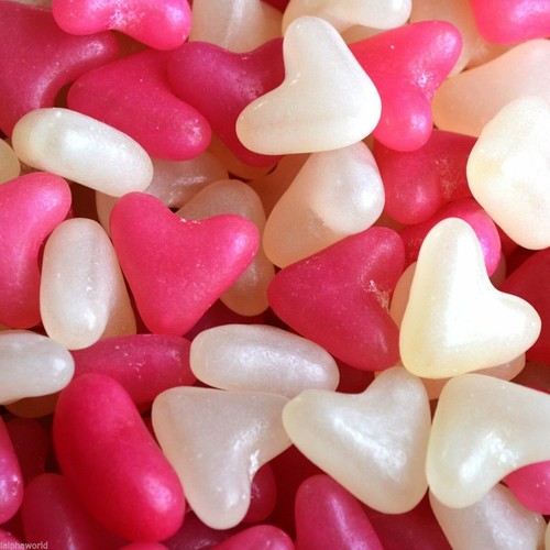 Pink white love heart - love,