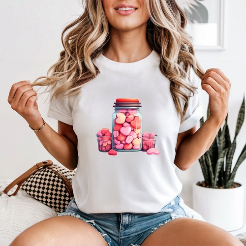 Love heart sweets - jar, womens