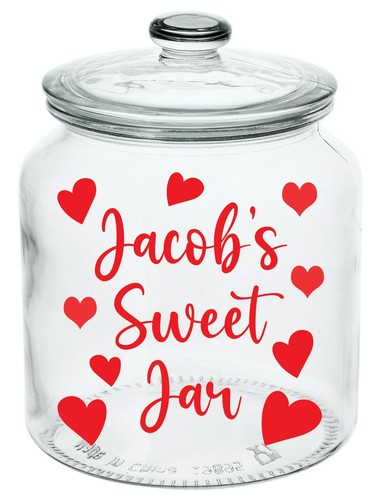 Sweet jar heart label - label, vinyl