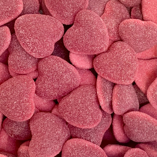 Red shiny hearts retro sweets - shiny,