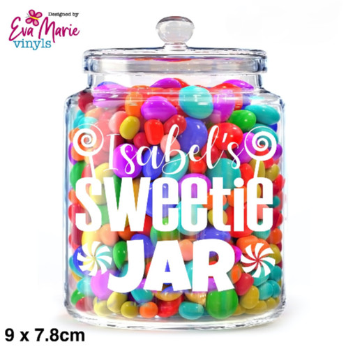 Personalised sweet jar vinyl - personalised,