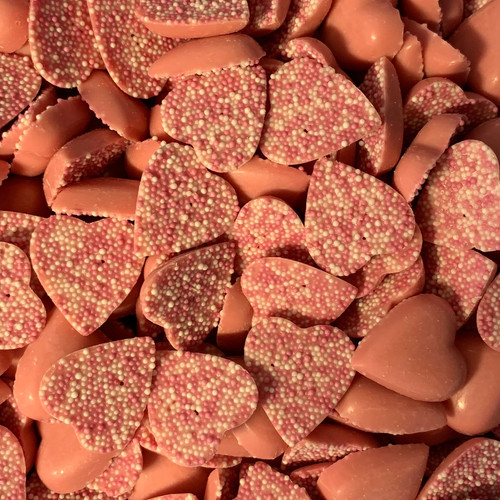 Pink hearts retro sweets - retro,