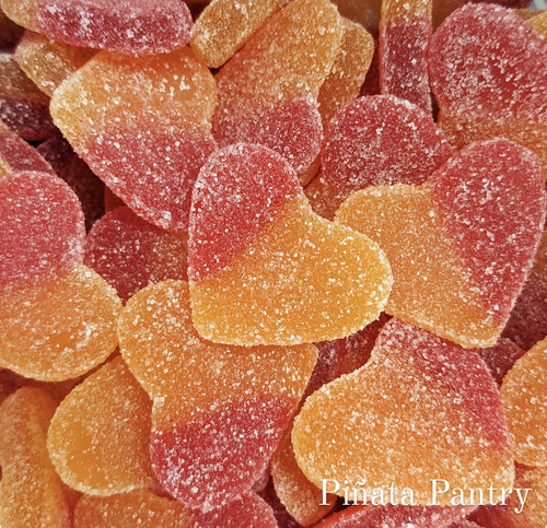 Peach hearts pick mix fizzy - hearts, &