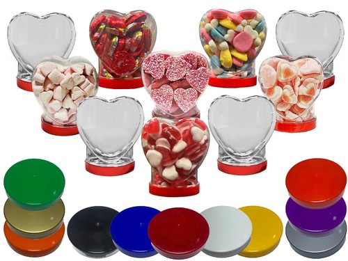 Plastic sweet jar heart - plastic,