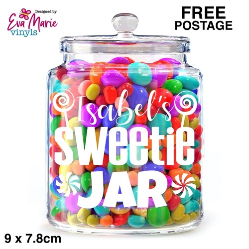Personalised sweet jar vinyl - sweet,
