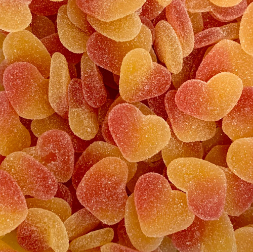 Peach hearts retro - peach,