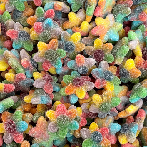 Rainbow flowers retro sweets - flowers,